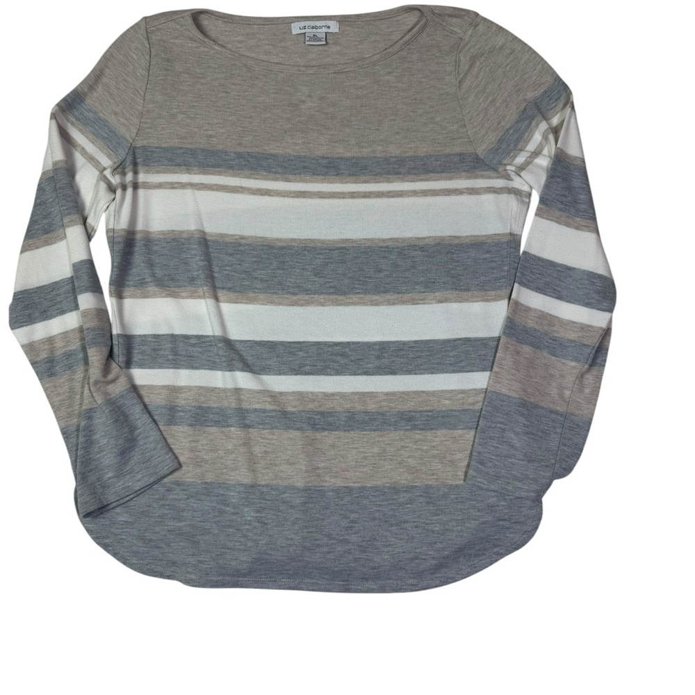Liz Claiborne Striped Long Sleeve Top‎ XL